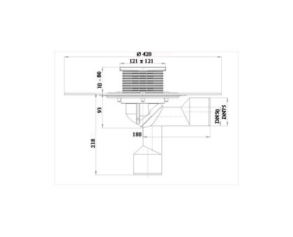 Трап Hutterer & Lechner для балконов и террас с полимербит. полотном, (Klik-Klak), DN 50/75