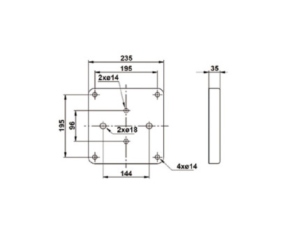 Основание для сдвоенных насосов TPD, TPED серии 300 Grundfos 96536247